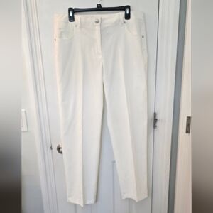 New Directions Women's Winter White Lightweight Corduroy Pants, Size 14 (1204)